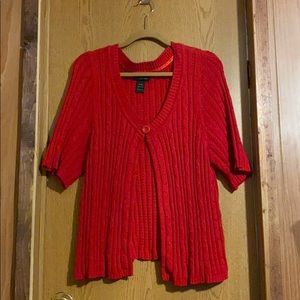 Red Sweater Cardigan Size 18/20 Lane Bryant